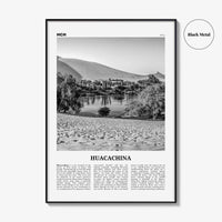 Huacachina Print Black and White, Huacachina Wall Art, Huacachina Poster, Huacachina Photo, Huacachina Wall Décor, Huacachina Map, Peru