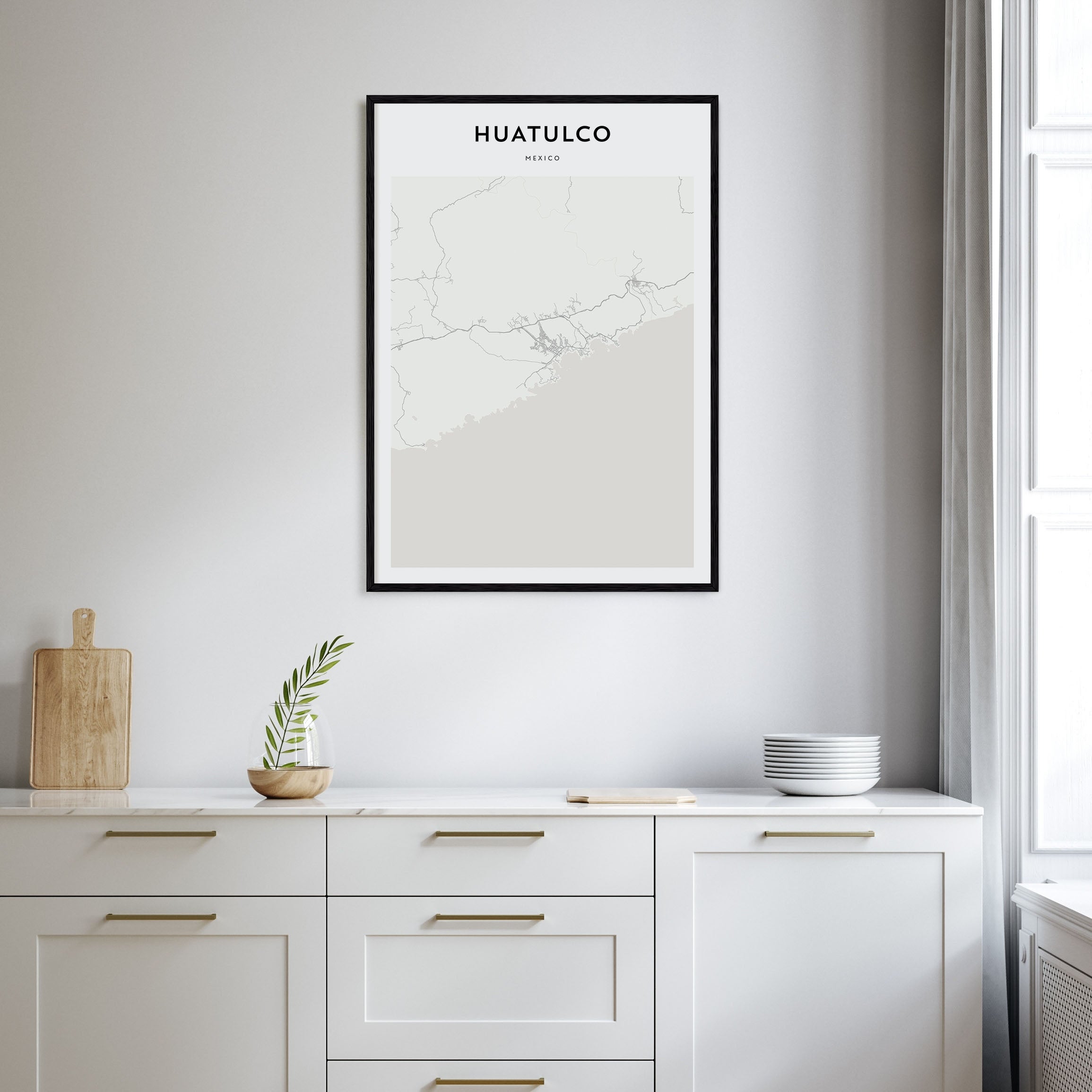 Huatulco Map Portrait Poster