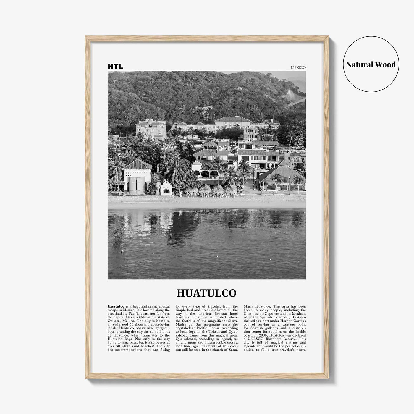 Huatulco Print Black and White, Huatulco Wall Art, Huatulco Poster, Huatulco Photo, Huatulco Wall Décor, La Crucecita, Mexico, Oaxaca