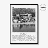 Huatulco Print Black and White, Huatulco Wall Art, Huatulco Poster, Huatulco Photo, Huatulco Wall Décor, La Crucecita, Mexico, Oaxaca