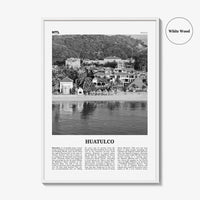Huatulco Print Black and White, Huatulco Wall Art, Huatulco Poster, Huatulco Photo, Huatulco Wall Décor, La Crucecita, Mexico, Oaxaca