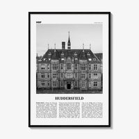 Huddersfield Print Black and White, Huddersfield Wall Art, Huddersfield Poster, Huddersfield Photo, Huddersfield Décor, Huddersfield Map