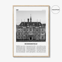 Huddersfield Print Black and White, Huddersfield Wall Art, Huddersfield Poster, Huddersfield Photo, Huddersfield Décor, Huddersfield Map