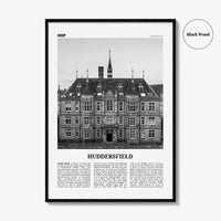 Huddersfield Print Black and White, Huddersfield Wall Art, Huddersfield Poster, Huddersfield Photo, Huddersfield Décor, Huddersfield Map