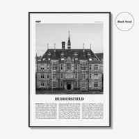 Huddersfield Print Black and White, Huddersfield Wall Art, Huddersfield Poster, Huddersfield Photo, Huddersfield Décor, Huddersfield Map