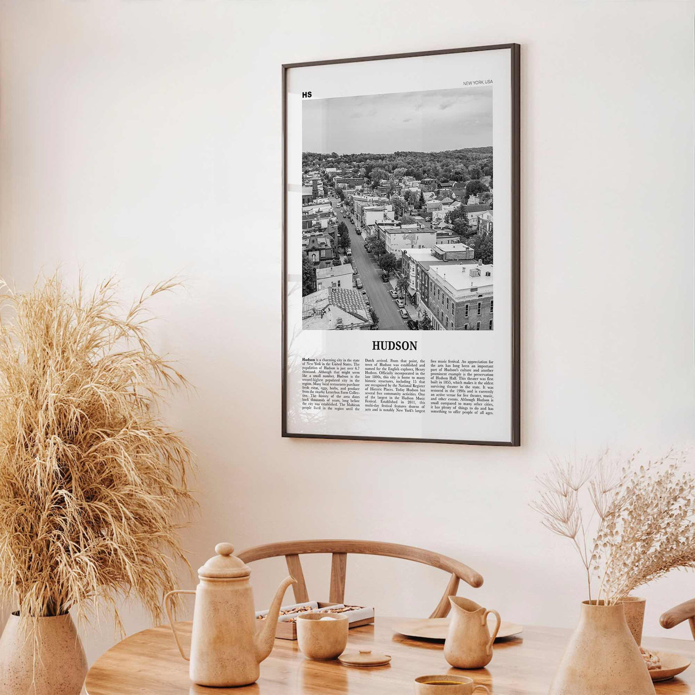 Hudson Print Black and White, Hudson Wall Art, Hudson Poster, Hudson Photo, Hudson Wall Décor, New York, USA, United States