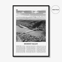 Hudson Valley Print Black and White, Hudson Valley Wall Art, Hudson Valley Poster, Hudson Valley Photo, New York, USA