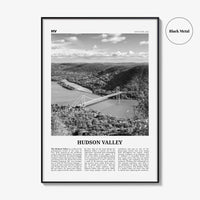 Hudson Valley Print Black and White, Hudson Valley Wall Art, Hudson Valley Poster, Hudson Valley Photo, New York, USA