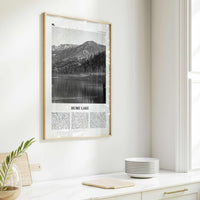 Hume Lake Print Black and White, Hume Lake Wall Art, Hume Lake Poster, Hume Lake Photo, Hume Lake Wall Décor, Hume Lake Map Poster