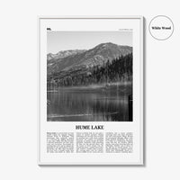 Hume Lake Print Black and White, Hume Lake Wall Art, Hume Lake Poster, Hume Lake Photo, Hume Lake Wall Décor, Hume Lake Map Poster