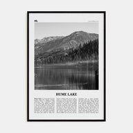 Hume Lake Travel B&W Poster