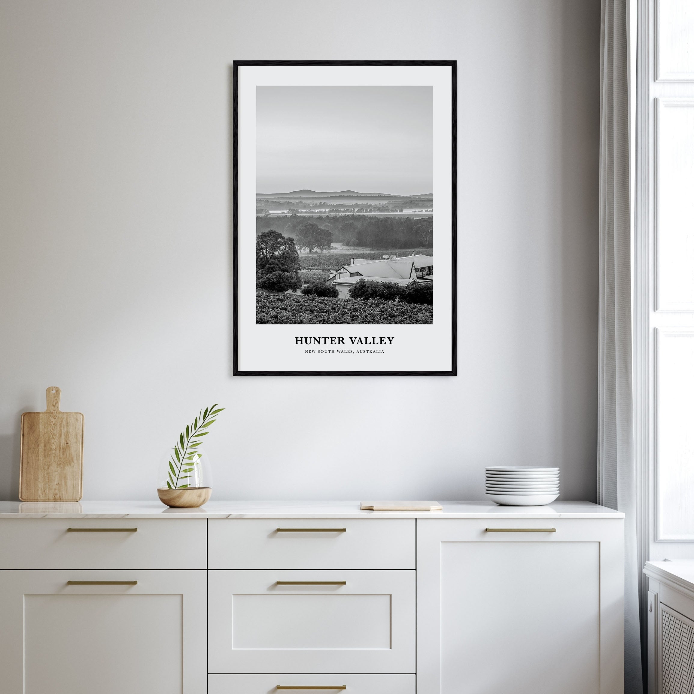 Hunter Valley Portrait B&W Poster