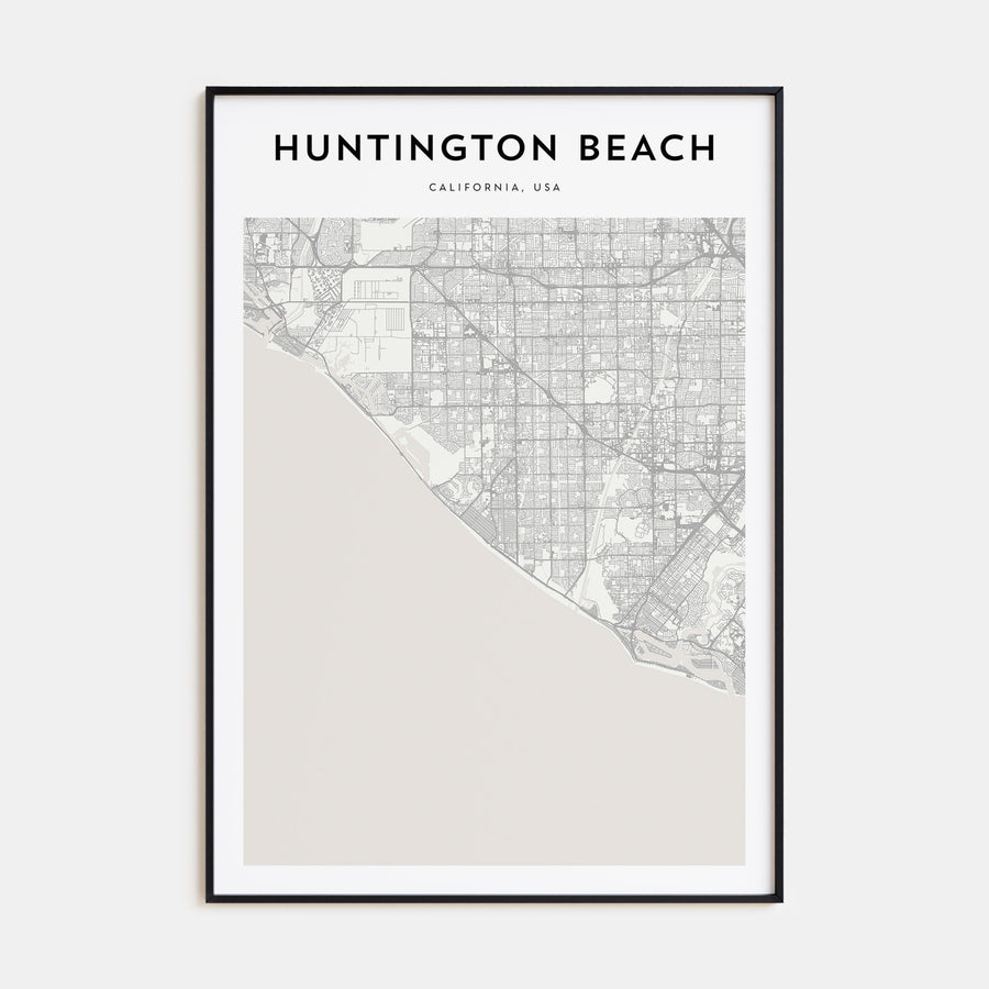 Huntington Beach Map Portrait Poster