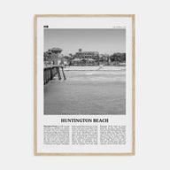 Huntington Beach Travel B&W No 1 Poster