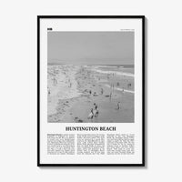 Huntington Beach Print Black and White No 2, Huntington Beach Wall Art, Huntington Beach Poster, Huntington Beach, California, USA