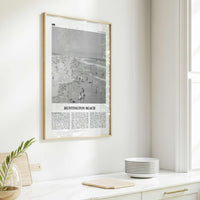 Huntington Beach Print Black and White No 2, Huntington Beach Wall Art, Huntington Beach Poster, Huntington Beach, California, USA