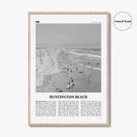 Huntington Beach Print Black and White No 2, Huntington Beach Wall Art, Huntington Beach Poster, Huntington Beach, California, USA