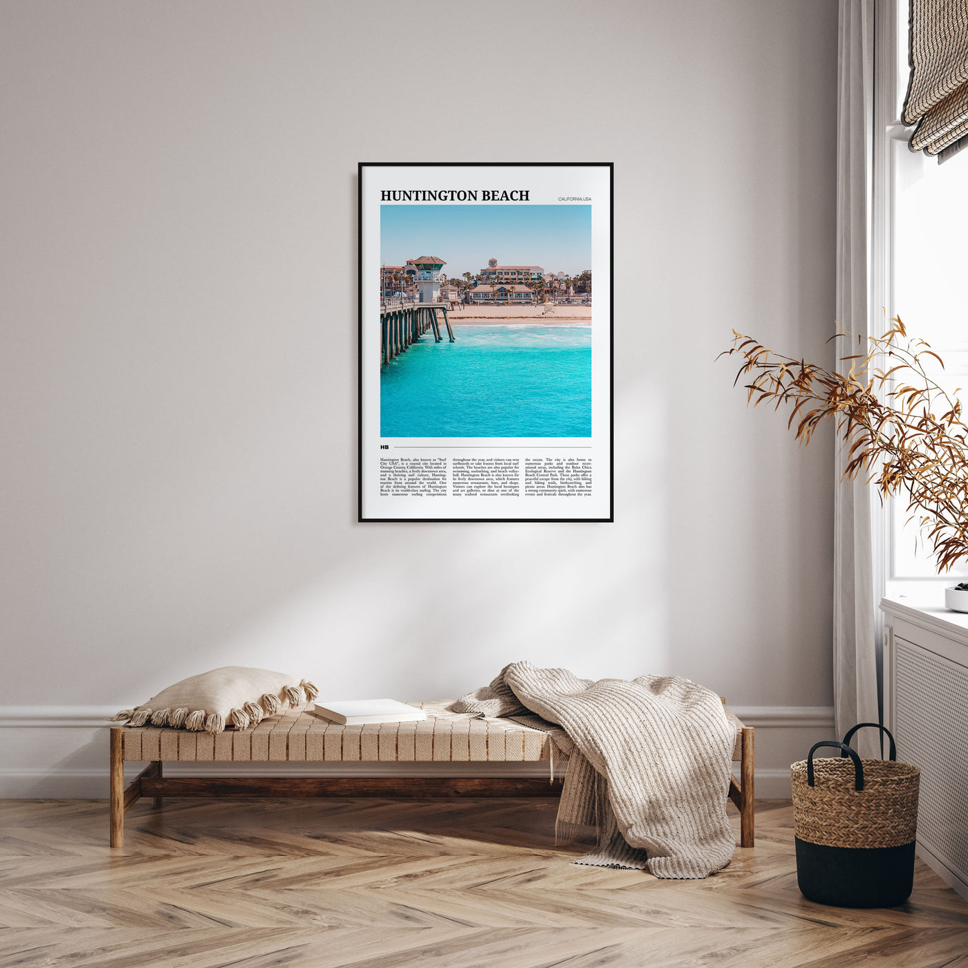 Huntington Beach Travel Color Poster