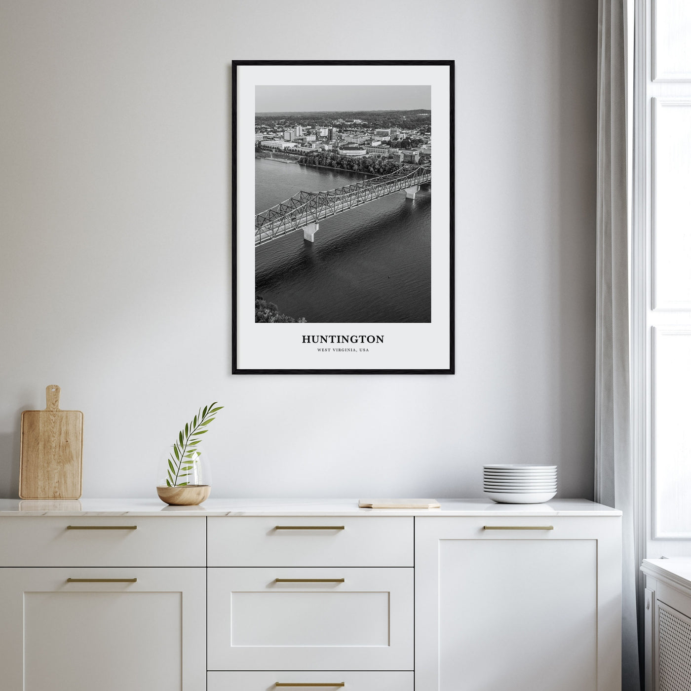 Huntington Portrait B&W Poster
