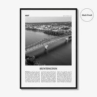 Huntington Print Black and White, Huntington Wall Art, Huntington Poster, Huntington Photo, Huntington Décor, Huntington Map, West Virginia