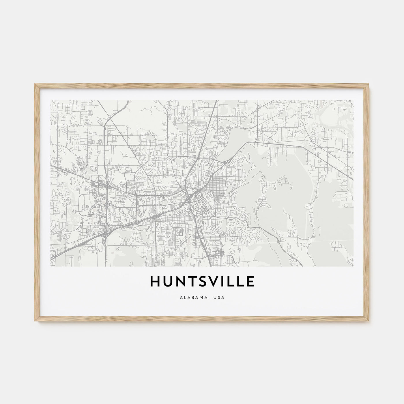 Huntsville Map Landscape Poster