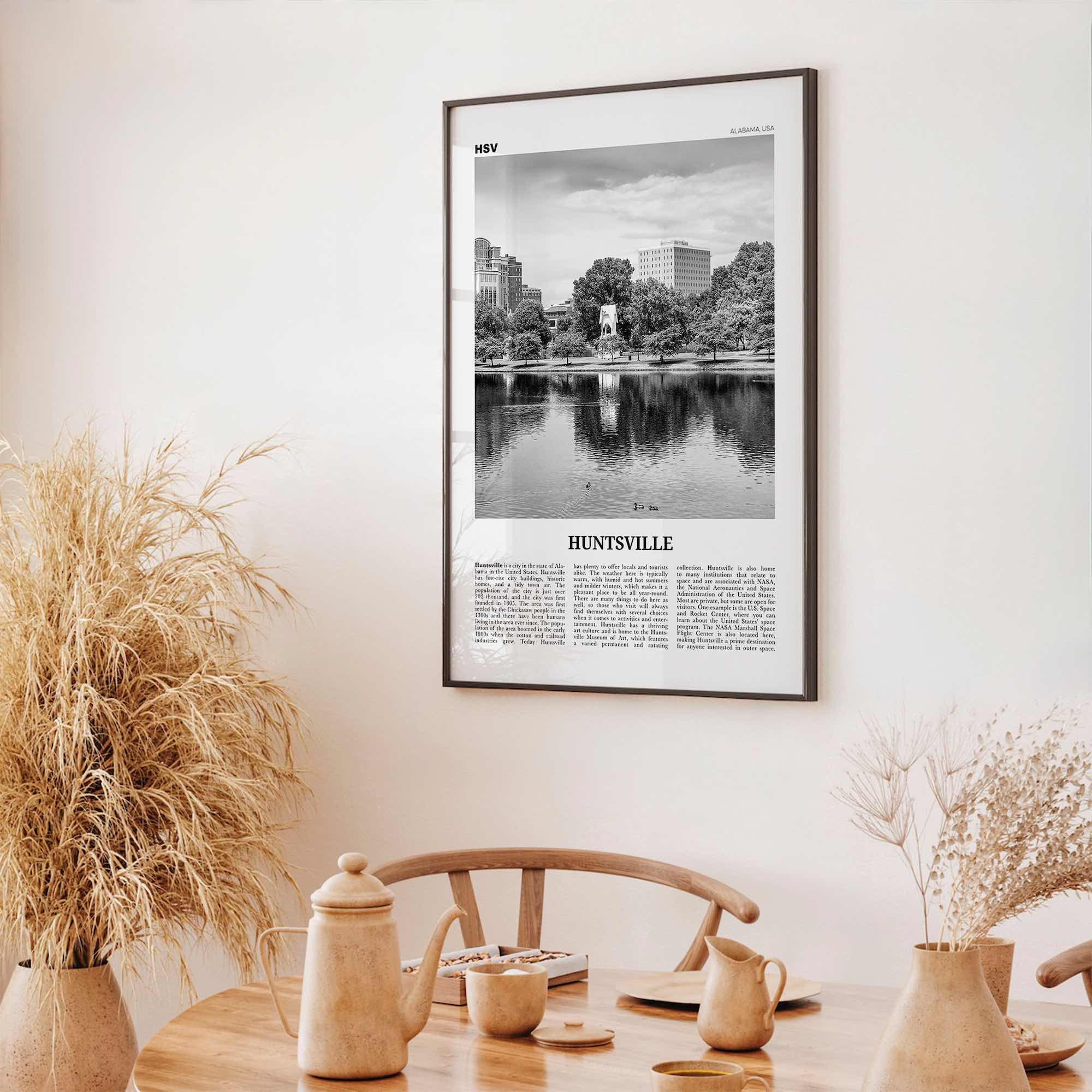 Huntsville Print Black and White, Huntsville Wall Art, Huntsville Poster, Huntsville Photo, Huntsville Wall Décor, Alabama, USA