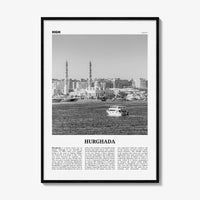 Hurghada Print Black and White, Hurghada Wall Art, Hurghada Poster, Hurghada Photo, Hurghada Wall Décor, Egypt, الغردقة