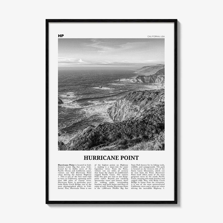 Hurricane Point Print Black and White, Hurricane Point Wall Art, Hurricane Point Poster, Hurricane Point Photo, Hurricane Point Wall Décor