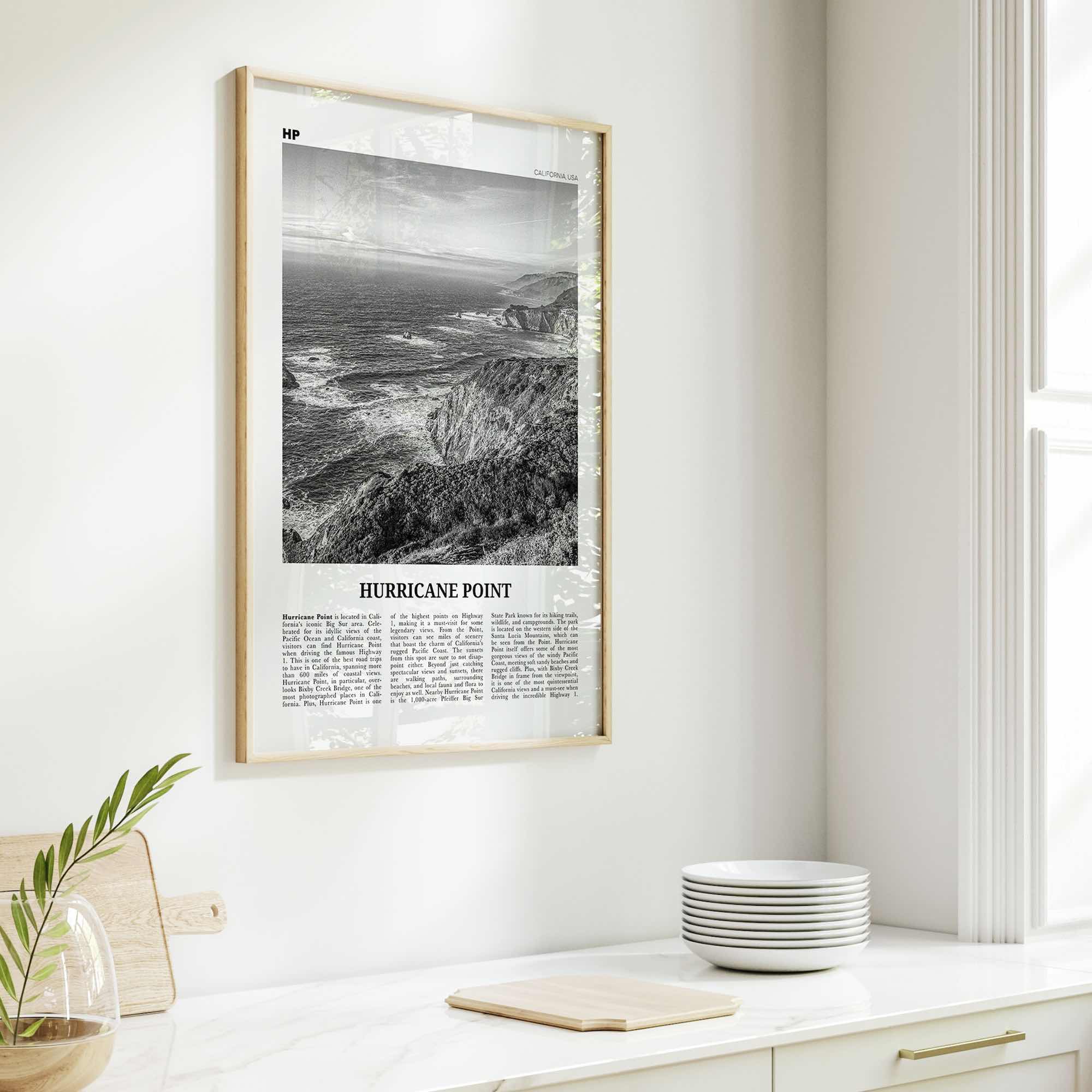 Hurricane Point Print Black and White, Hurricane Point Wall Art, Hurricane Point Poster, Hurricane Point Photo, Hurricane Point Wall Décor