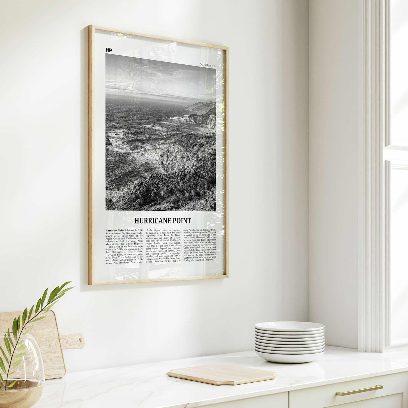 Hurricane Point Print Black and White, Hurricane Point Wall Art, Hurricane Point Poster, Hurricane Point Photo, Hurricane Point Wall Décor