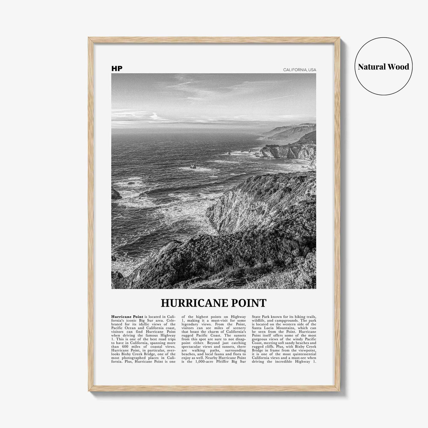 Hurricane Point Print Black and White, Hurricane Point Wall Art, Hurricane Point Poster, Hurricane Point Photo, Hurricane Point Wall Décor