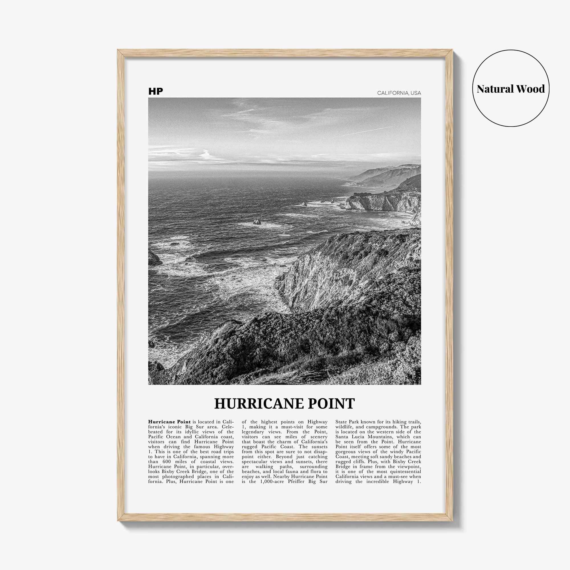 Hurricane Point Print Black and White, Hurricane Point Wall Art, Hurricane Point Poster, Hurricane Point Photo, Hurricane Point Wall Décor