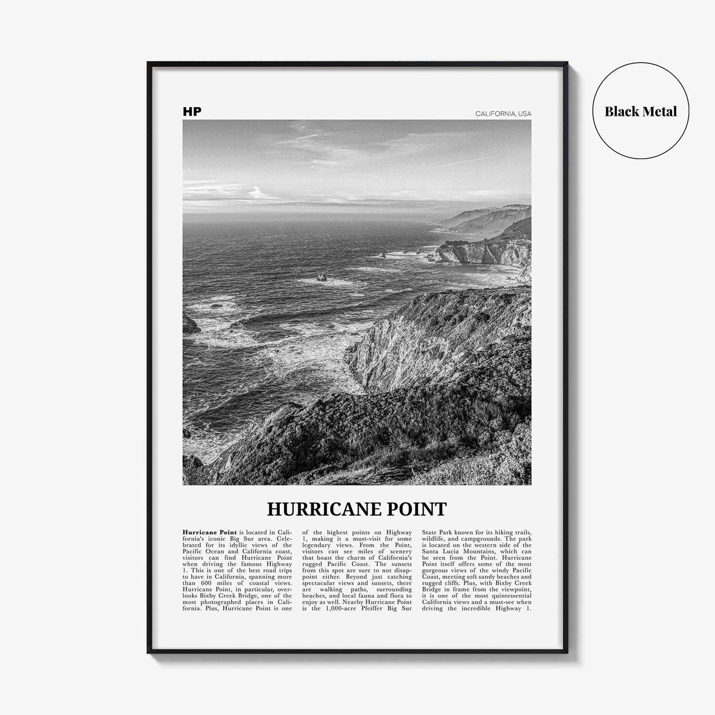 Hurricane Point Print Black and White, Hurricane Point Wall Art, Hurricane Point Poster, Hurricane Point Photo, Hurricane Point Wall Décor