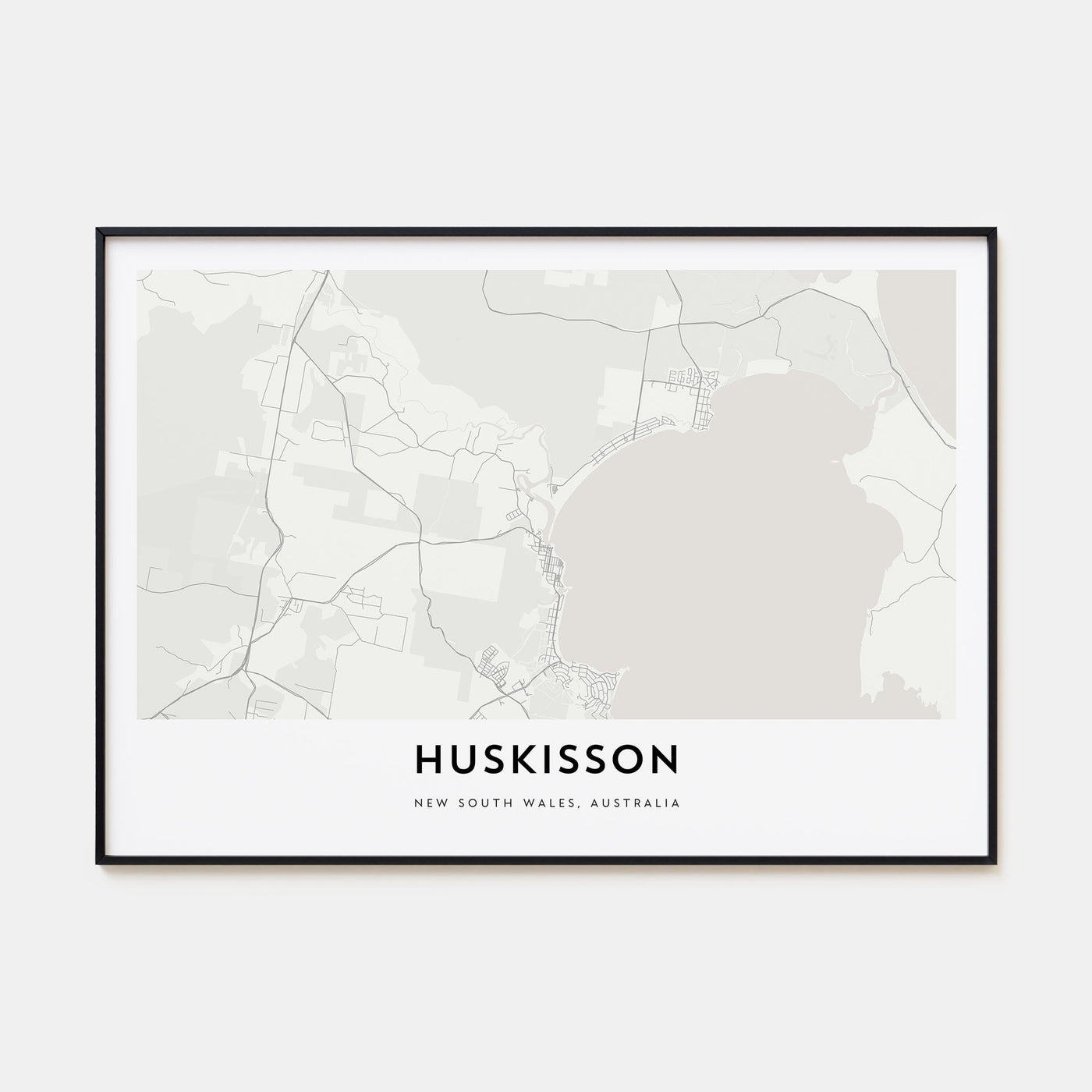 Huskisson Map Landscape Poster