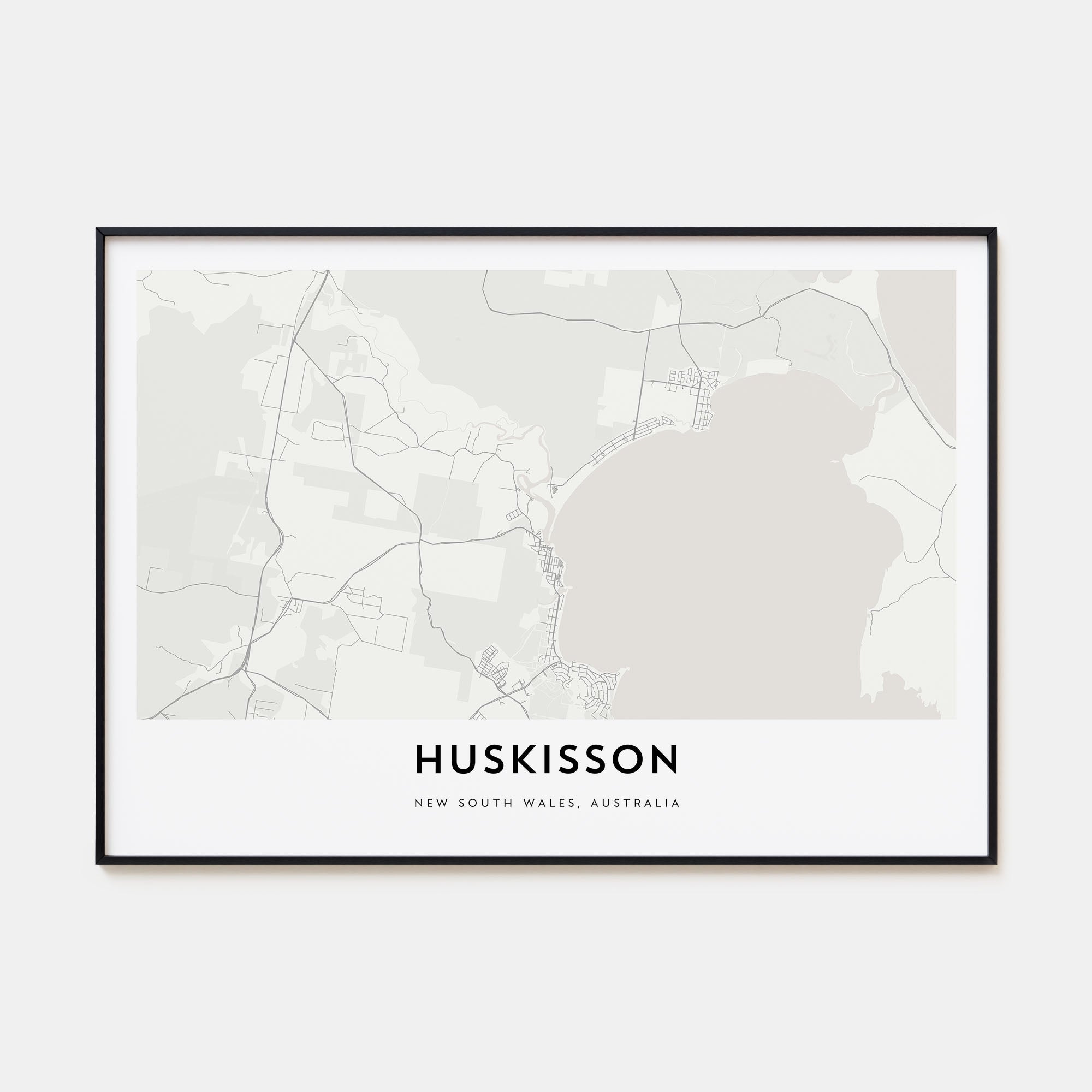 Huskisson Map Landscape Poster
