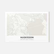 Huskisson Map Landscape Poster