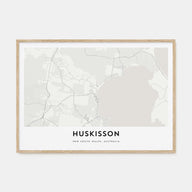 Huskisson Map Landscape Poster