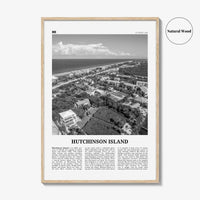 Hutchinson Island Print Black and White, Hutchinson Island Wall Art, Hutchinson Island Poster, Hutchinson Island Photo, Hutchinson Map