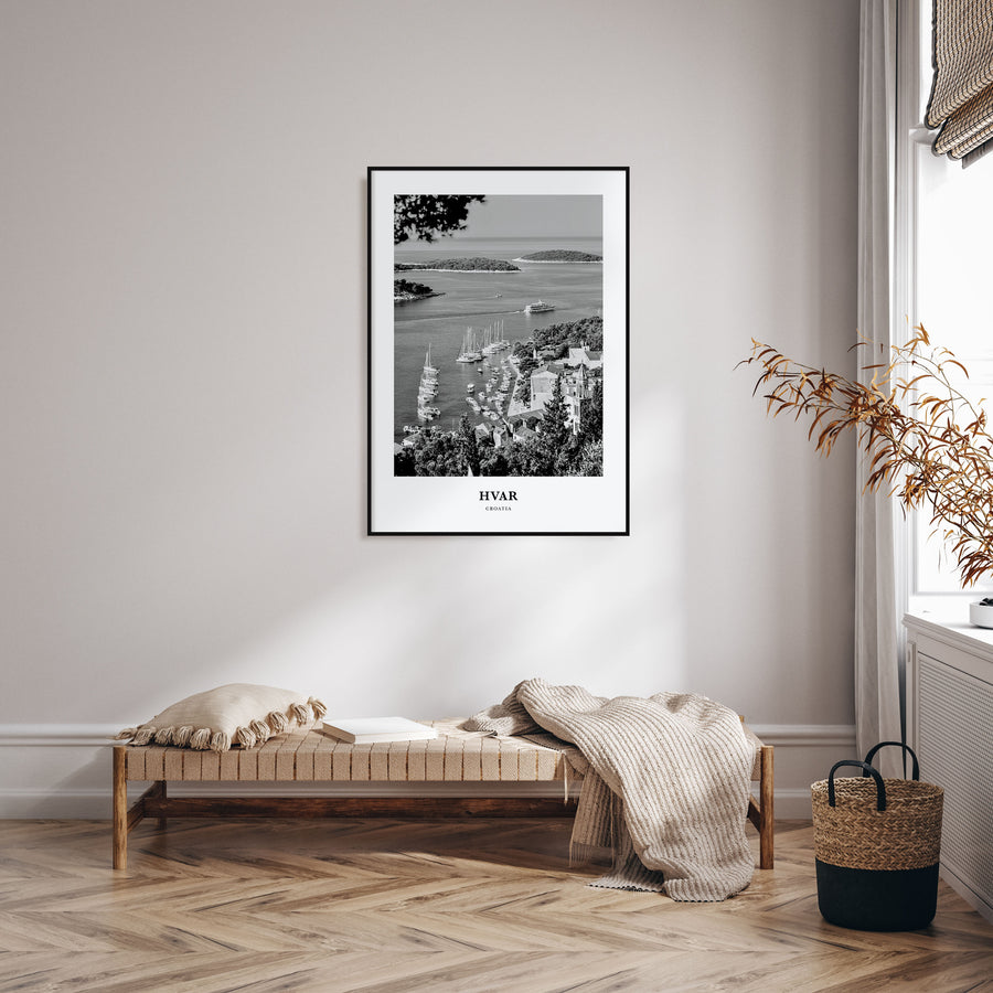 Hvar Portrait B&W Poster