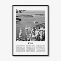 Hvar Print Black and White, Hvar Wall Art, Hvar Poster, Hvar Photo, Hvar Wall Décor, Split Dalmatia, Hrvatska, Croatia