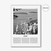 Hvar Print Black and White, Hvar Wall Art, Hvar Poster, Hvar Photo, Hvar Wall Décor, Split Dalmatia, Hrvatska, Croatia