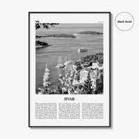 Hvar Print Black and White, Hvar Wall Art, Hvar Poster, Hvar Photo, Hvar Wall Décor, Split Dalmatia, Hrvatska, Croatia