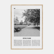 Hyde Park Travel B&W Poster