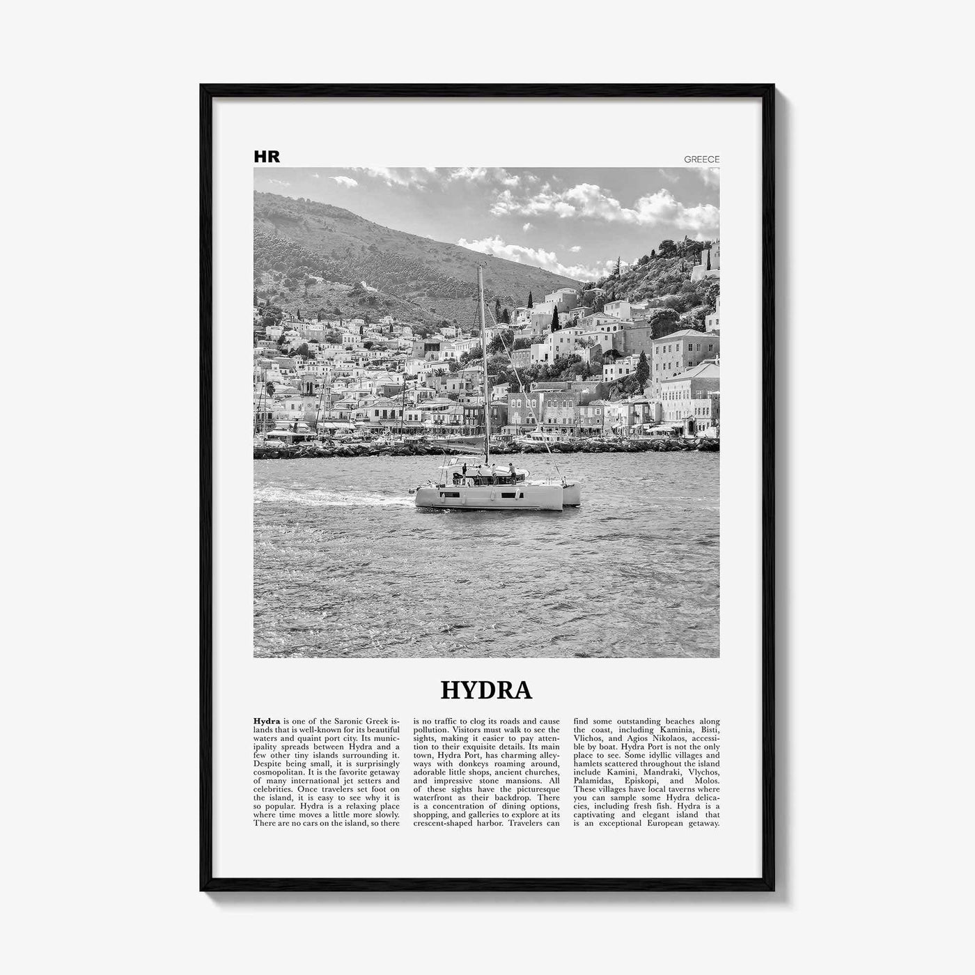 Hydra Print Black and White, Hydra Wall Art, Hydra Poster, Hydra Photo, Hydra Wall Décor, Travel Poster Print, Ydra, Idra, Ύδρα, Greece