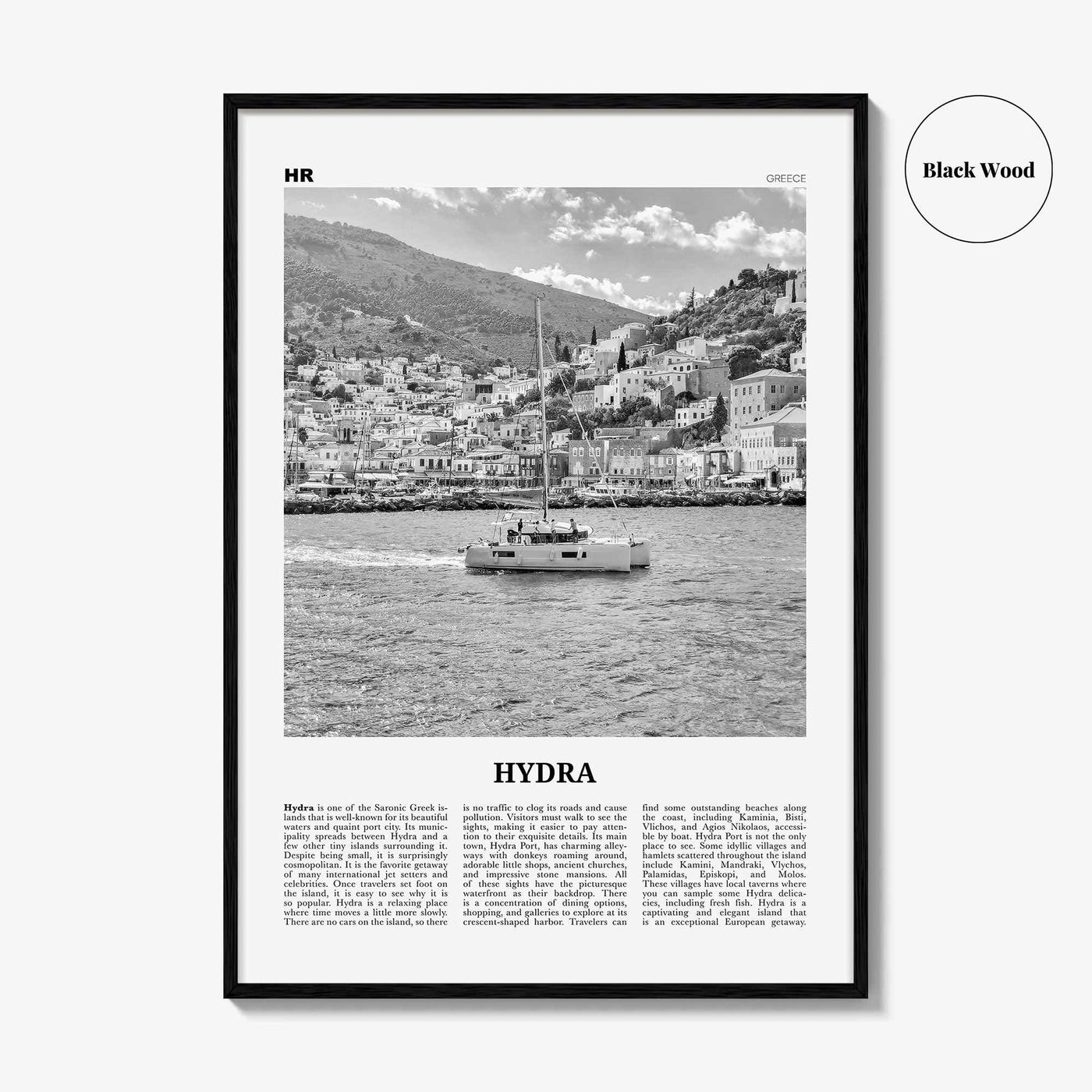 Hydra Print Black and White, Hydra Wall Art, Hydra Poster, Hydra Photo, Hydra Wall Décor, Travel Poster Print, Ydra, Idra, Ύδρα, Greece