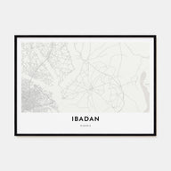Ibadan Map Landscape Poster