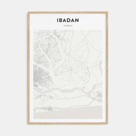 Ibadan Map Portrait Poster