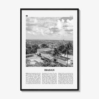 Ibadan Print Black and White, Ibadan Wall Art, Ibadan Poster, Ibadan Photo, Ibadan Wall Decor, City Art Print, Nigeria, Ìbàdàn, Oyo, Africa