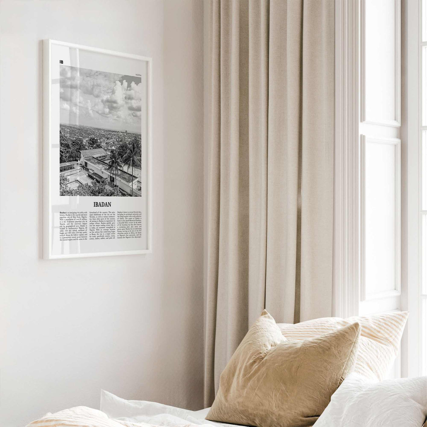 Ibadan Print Black and White, Ibadan Wall Art, Ibadan Poster, Ibadan Photo, Ibadan Wall Decor, City Art Print, Nigeria, Ìbàdàn, Oyo, Africa