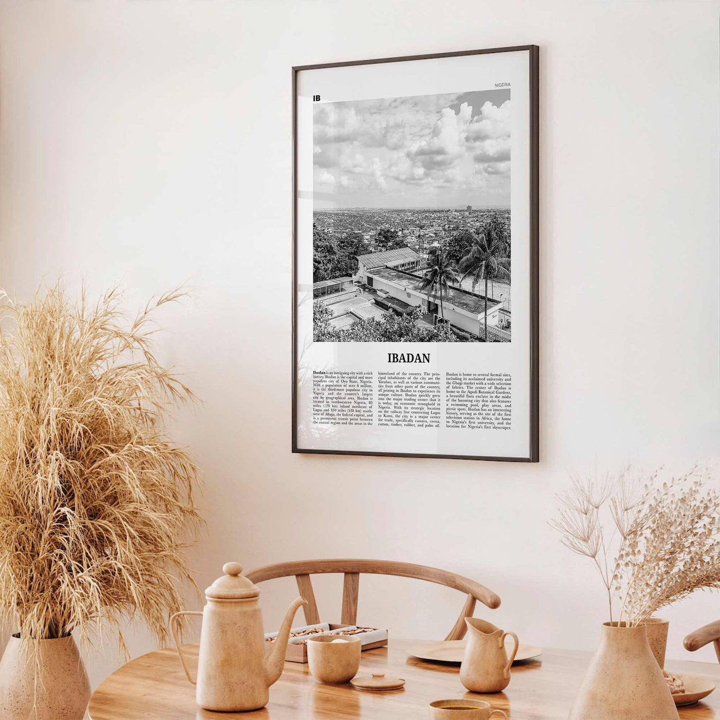 Ibadan Print Black and White, Ibadan Wall Art, Ibadan Poster, Ibadan Photo, Ibadan Wall Decor, City Art Print, Nigeria, Ìbàdàn, Oyo, Africa